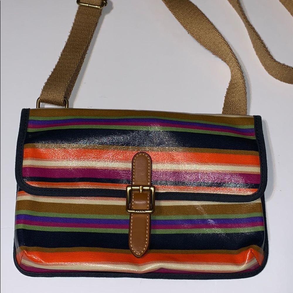 Fossil multicolored crossbody bag purse